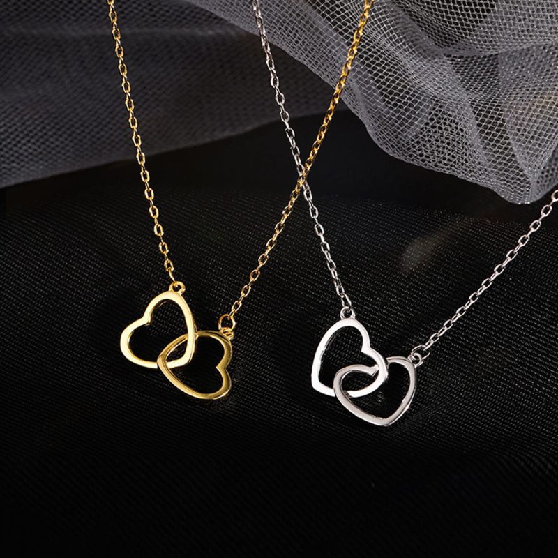 Simple Style Heart 304 Stainless Steel 18K Gold Plated Necklace