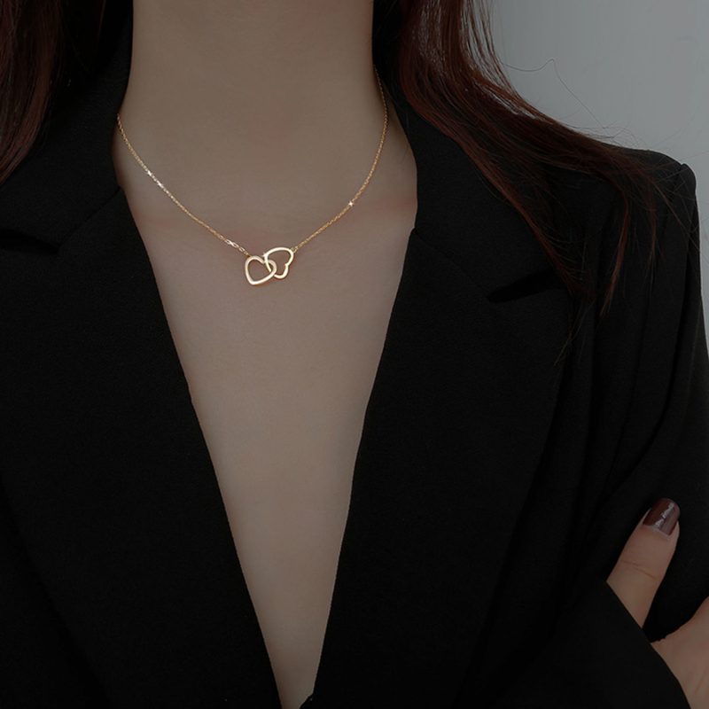 Simple Style Heart 304 Stainless Steel 18K Gold Plated Necklace - Image 3